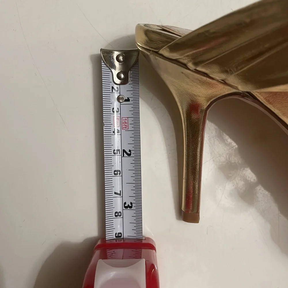 NWT: Zara Gold Knotted Mule Heels 36 - Picture 4 of 5